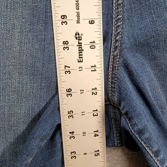 Torrid Plus Size Dark Blue Denim Stretch Mid Rise Cropped Straight Jeans - Picture 7 of 15